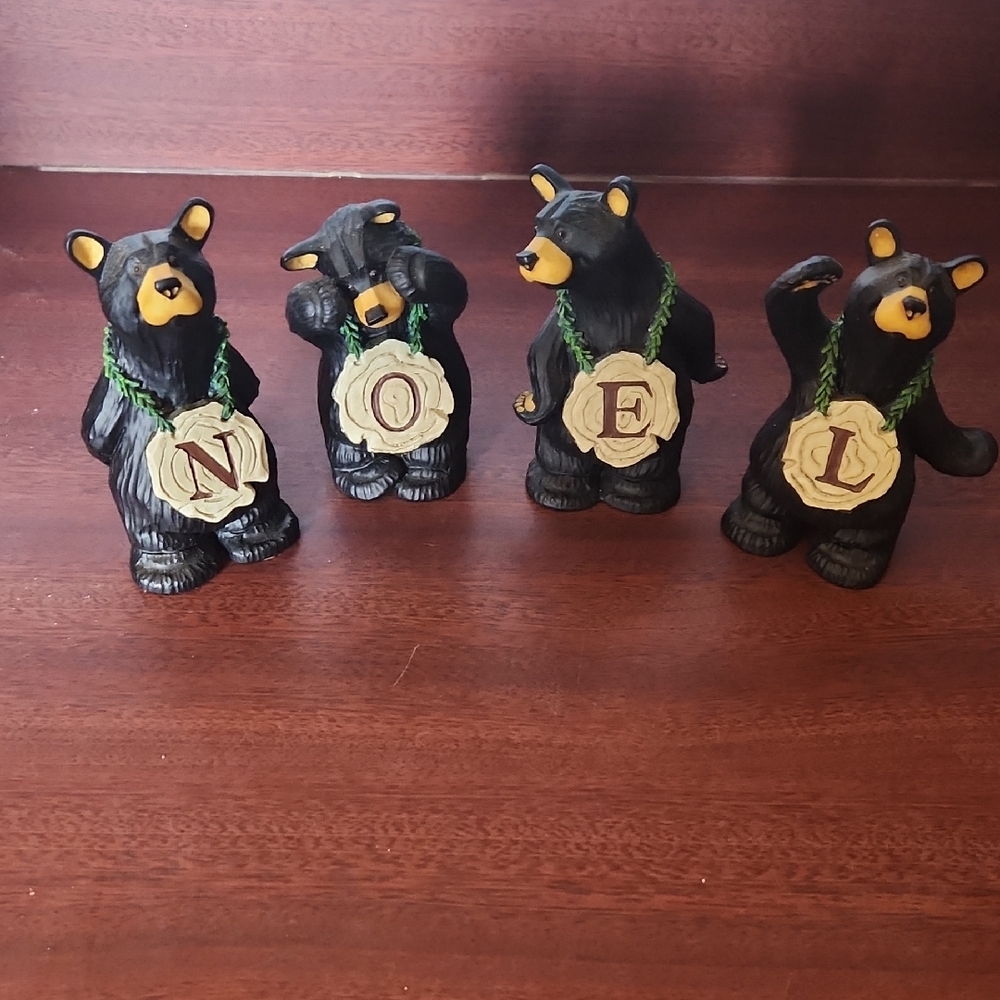 Big Sky Carvers Black Bear Noel Figurines